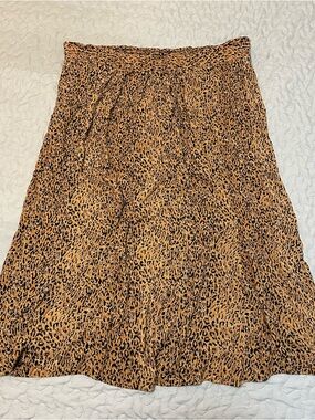 Vintage Leopard Cheetah Print Women’s Maxi Skirt